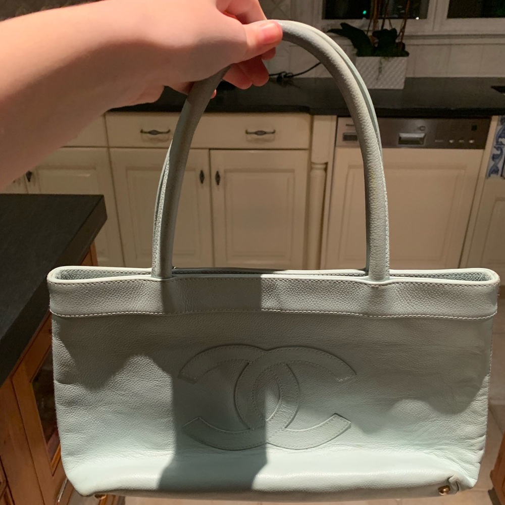 Chanel light blue bag in excellent condition